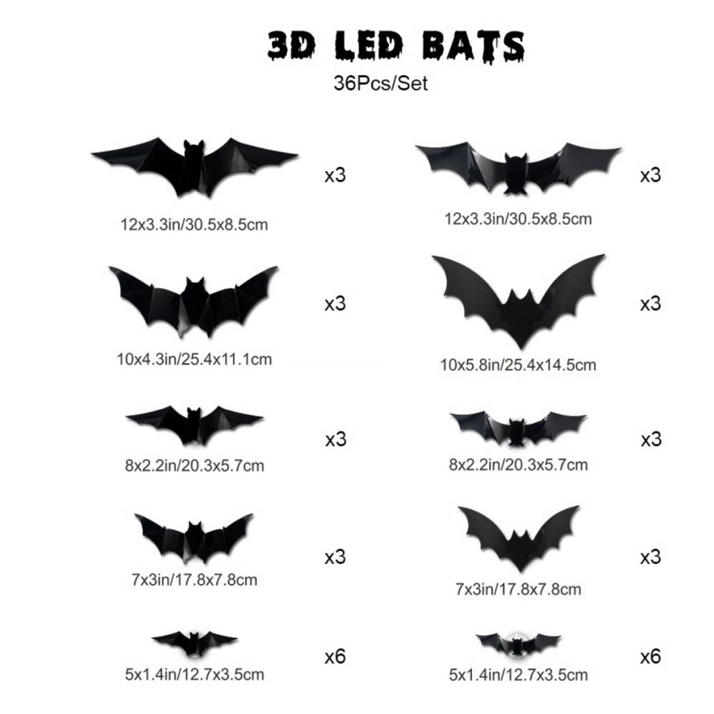 3D Bat Design LED Decoration