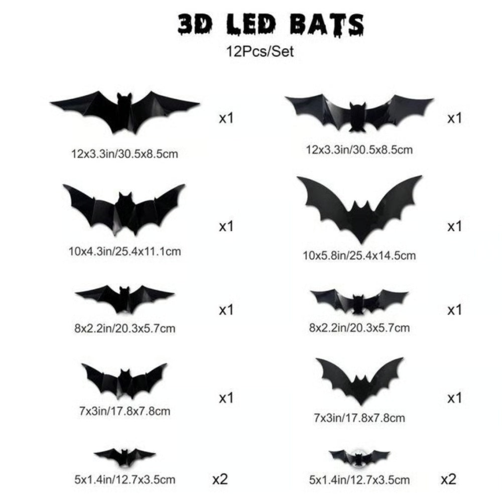 3D Bat Design LED Decoration