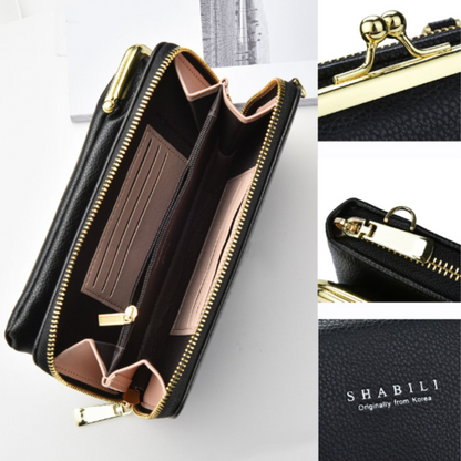 CardWallet© -  Morral con Monedero - 2 compartimientos Porta Celular
