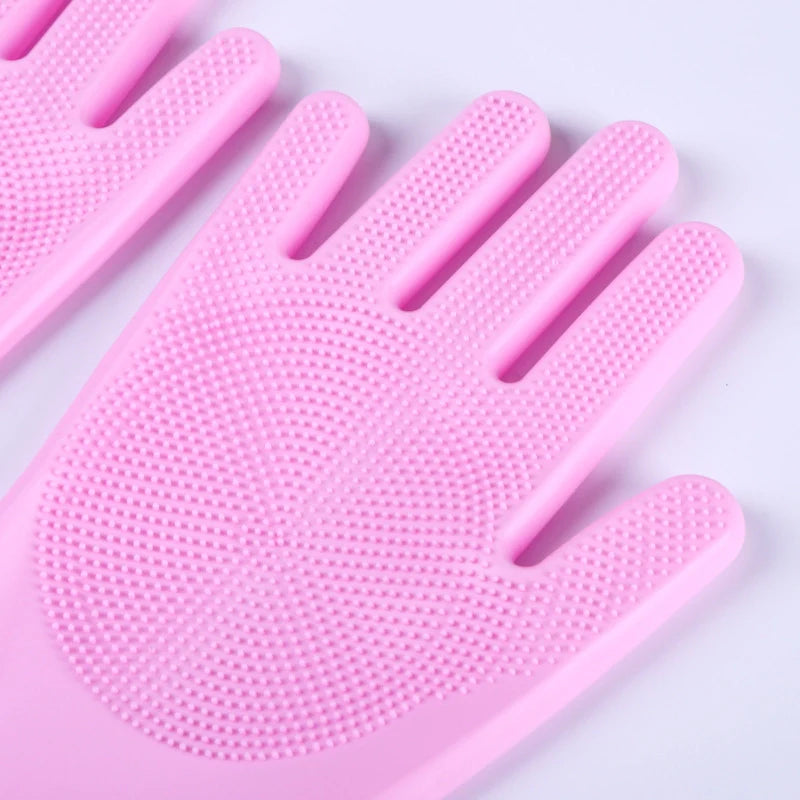 ScrubberGloves™ - Set de 2 Pares de Guantes de Látex para Limpieza y Lavado de Platos