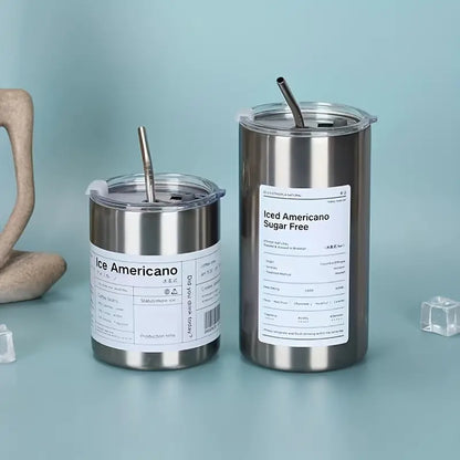 SteelMug™ - Termo de Café de Doble Capa en Acero Inoxidable con Tapa para Bebidas Frías y Calientes