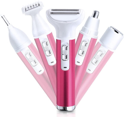 FlexTrim™ - Afeitadora Eléctrica 5 en 1 para Mujer con Carga USB