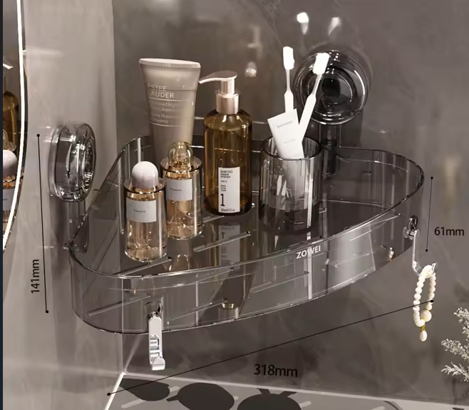 EdgeLux™ –  Estante Esquinero Minimalista de baño