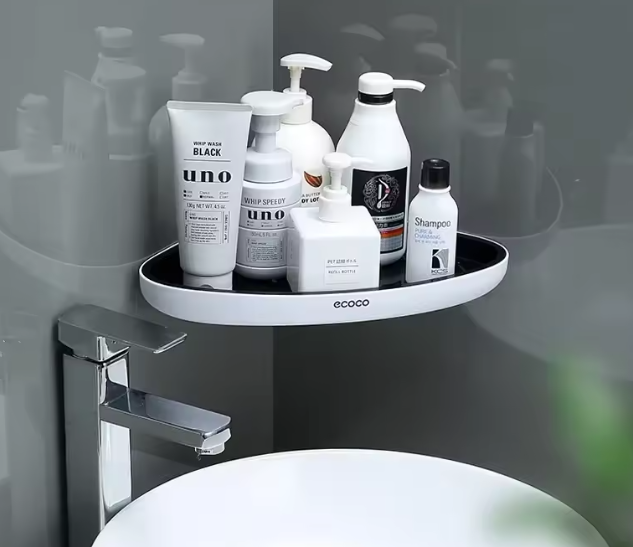 EcoCorner - Estante esquinero para baño con sistema de drenaje
