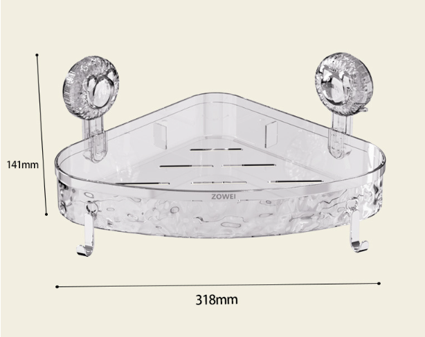 EdgeLux™ –  Estante Esquinero Minimalista de baño
