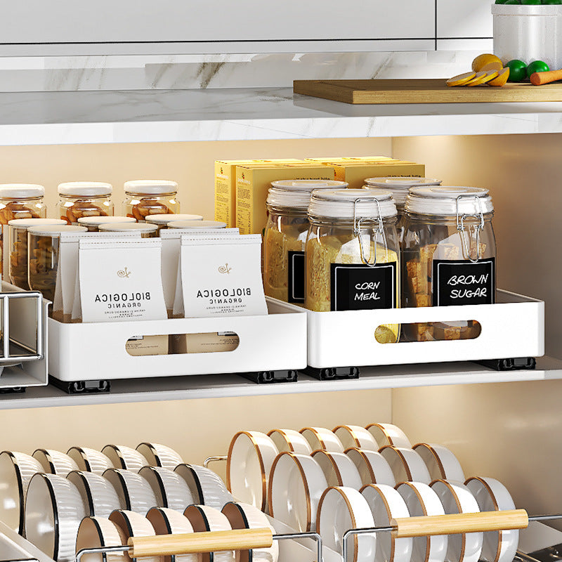 SlideEase™ - Estante Organizador Deslizable para Almacenamiento de Platos y Vajilla en Cocina