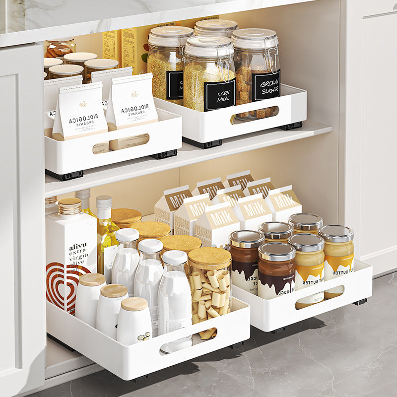 SlideEase™ - Estante Organizador Deslizable para Almacenamiento de Platos y Vajilla en Cocina