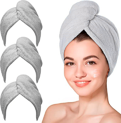 Pack de 3 Gorros Toalla para Cabello