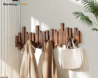 NordicHook™ - Perchero Nórdico de Madera de Ganchos Plegables con Máxima Comodidad