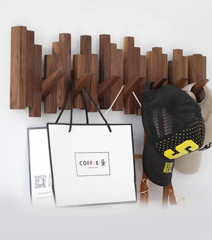 NordicHook™ - Perchero Nórdico de Madera de Ganchos Plegables con Máxima Comodidad