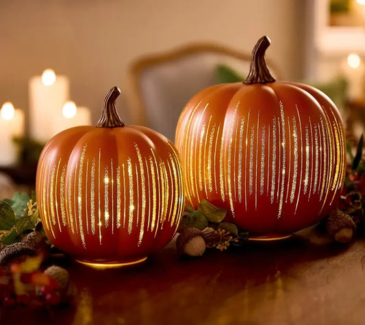 🔥2025 HOT SALE - 🎃✨ Illuminated Starry Night Glass Pumpkins by Valerie(✨Same as in the video)